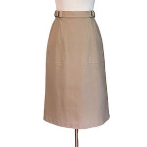 Sold!!!! Real Clothes Saks Fifth Avenue Midi Wrap Skirt Womens Sz 8 Tan